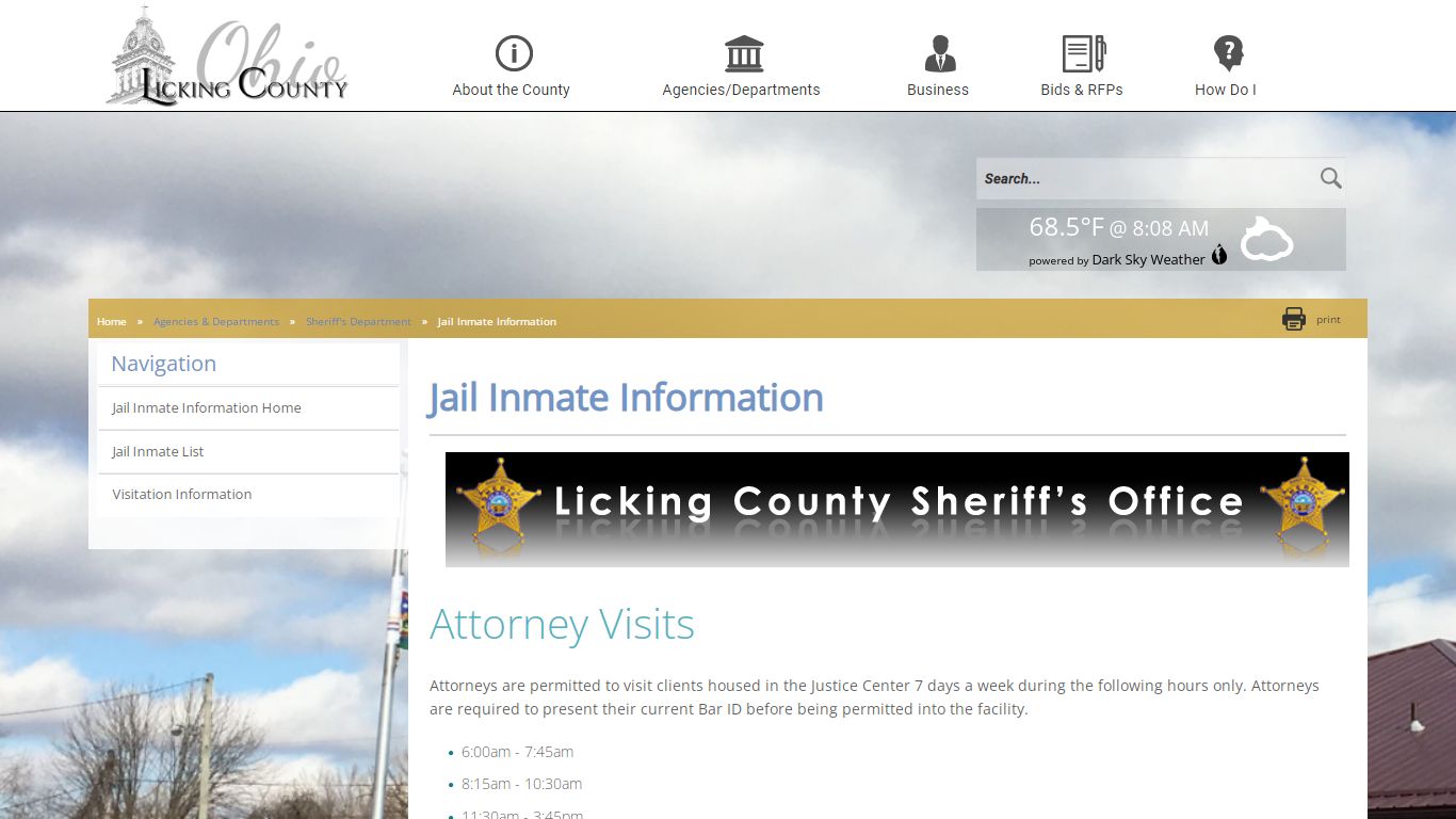 Licking County - Jail Inmate Information