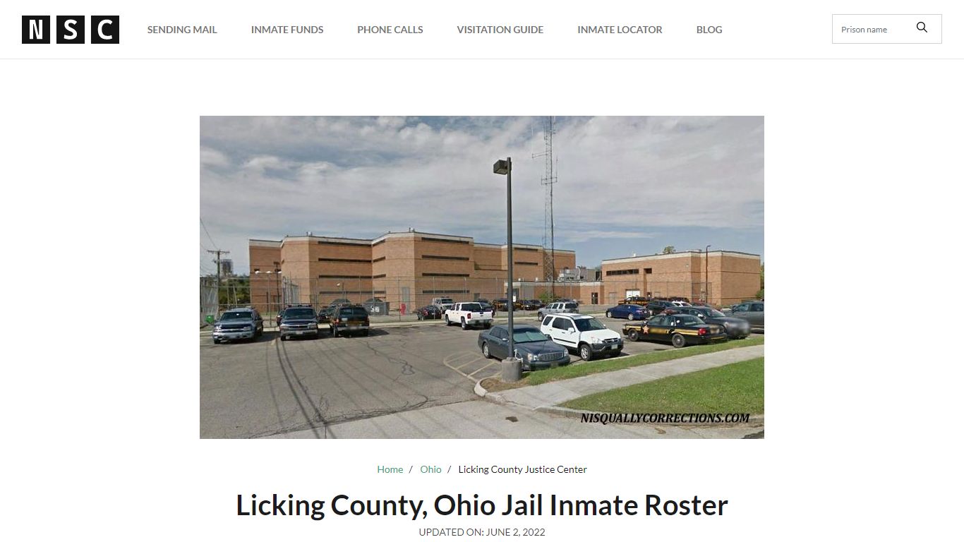 Licking County, Ohio Jail Inmate List